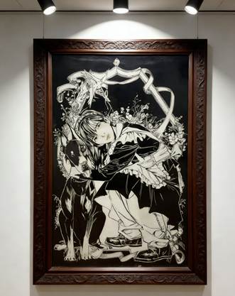 给作品配画框等 (7)