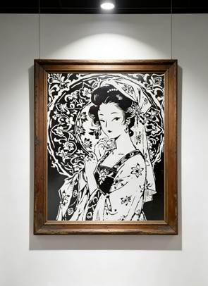 给作品配画框等 (1)