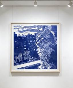 给作品配画框等